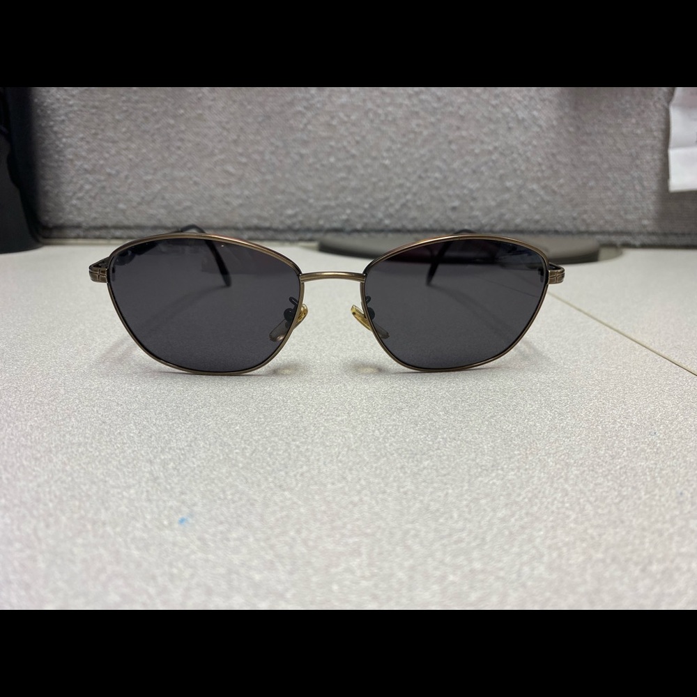 Versace Gold Frame Sunglasses with Black Lenses